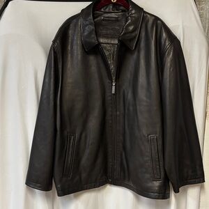 Roundtree & Yorke Dark Genuine Leather Jacket